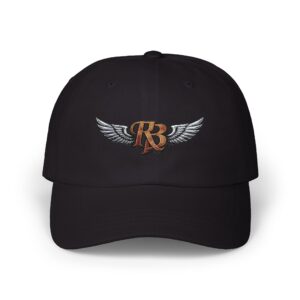 Embroidered RB Wings Dad Cap — Vintage Lettering Baseball Hat